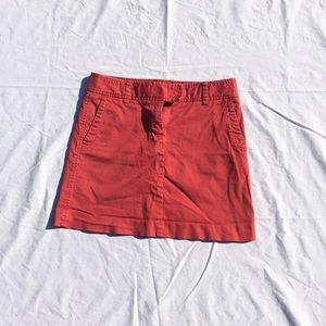 Red chino skirt