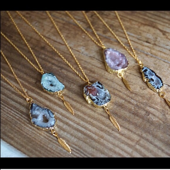 HP๐ป drusy pendant necklace - Picture 2 of 4