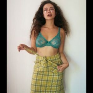 1960s VINTAGE plaid skirt