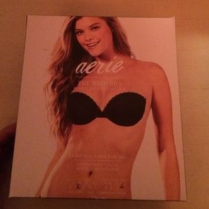 Backless push-up lace black bra from aerie
