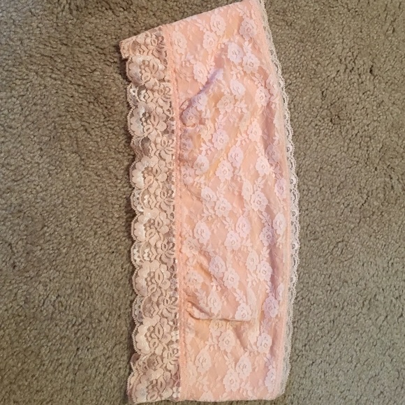 Victoria's Secret Pink Lace Bandeau Bra Large