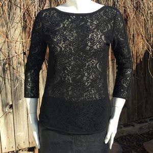 Elegant Black Lace Top