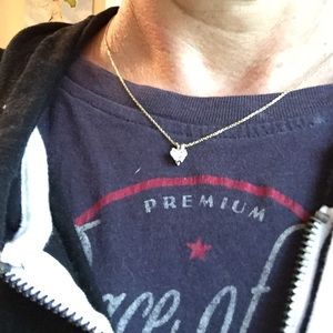 1/2 CARET HEART SHAPED DIAMOND ON GOLD CHAIN