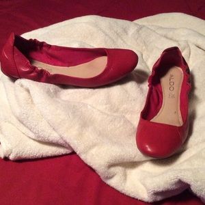 Red ballerina style flats