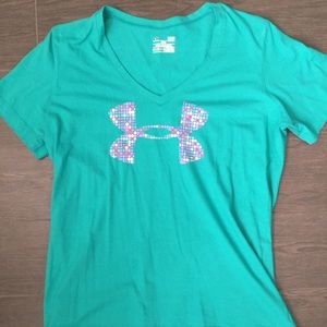 Teal Under Armour Tee