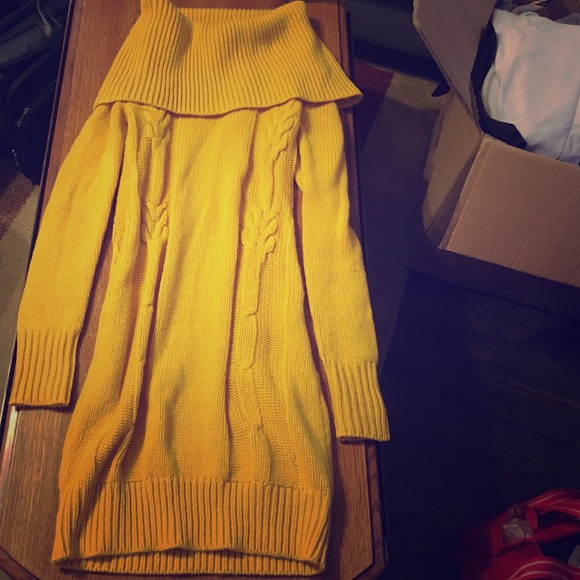 Yellow sweater dress! Very warm! Never worn