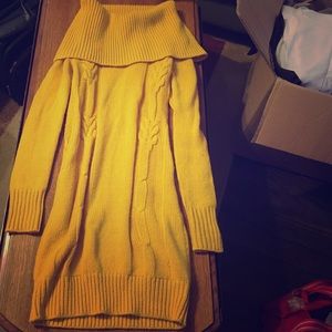 Yellow sweater dress! Very warm! Never worn