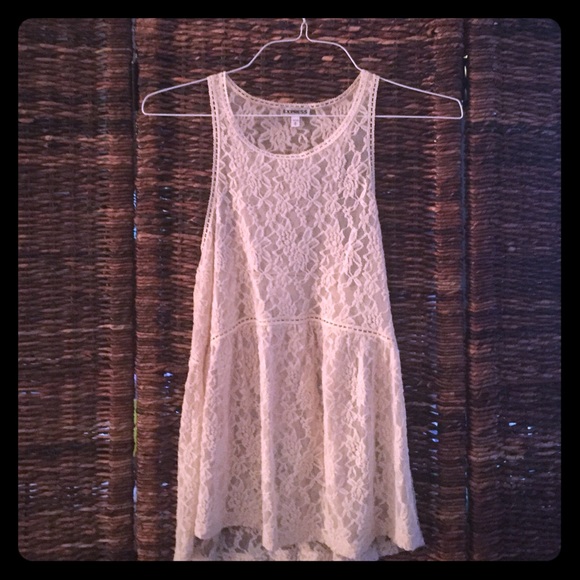 EXPRESS BABY DOLL LACE TANK! Like new!