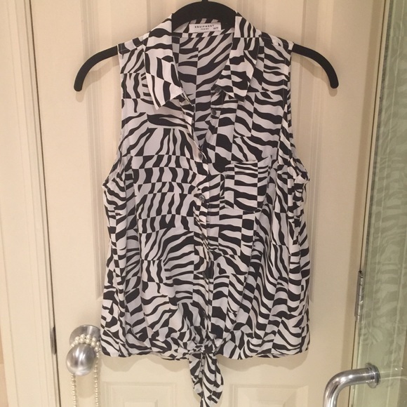 Zebra print button down