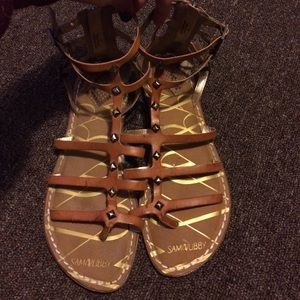 Brown gladiator sandals