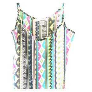 Neon tribal print tank