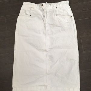 White Chadwick's Denim Skirt
