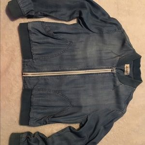 Bella Dahl chambray bomber jacket size small