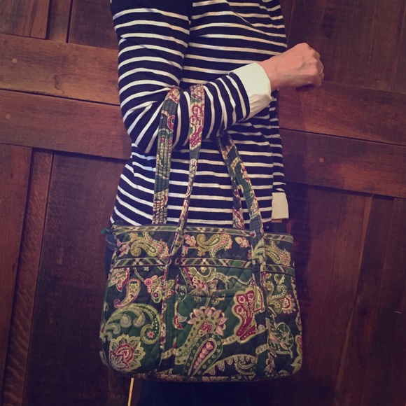 Vera Bradley paisley green purse