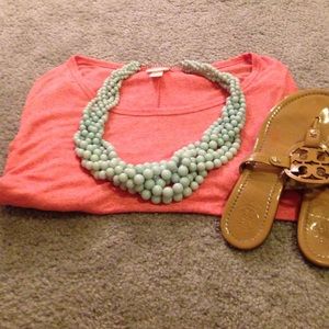 Super Soft 3/4 Sleeve Peach Top Size M