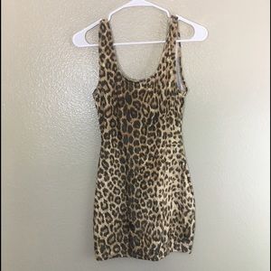 Leopard Print Velvet Mini Dress