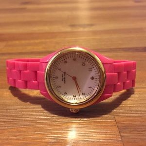 Kate Spade acrylic watch hot pink