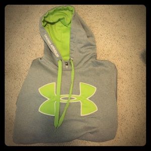 Under Armour Gray and Green Sweatshirt