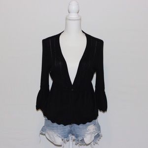 🍀Black knit cardigan🍀