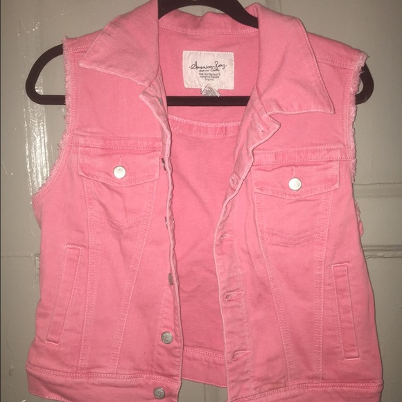 Pink Denim Vest