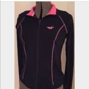 Hollister Blue and Pink Athletic Quarter Zip