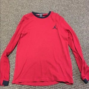 Jordan Men's Red Thermal Long Sleeve