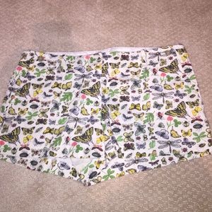 J Crew Butterfly Patterned Shorts