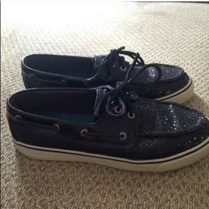 Black Sequen Sperry's