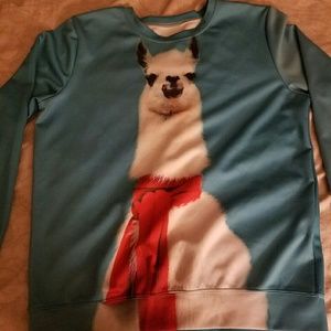 Llama in a Scarf Graphic Crewneck