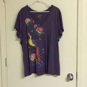 Purple V-Neck Tee