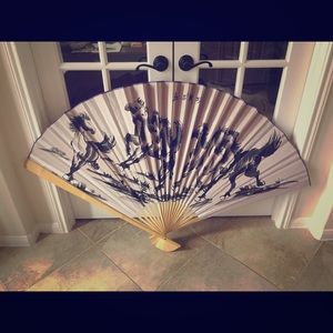 Giant Chinese Fan with Running Horse Design