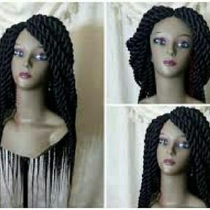 Twist lace front wig