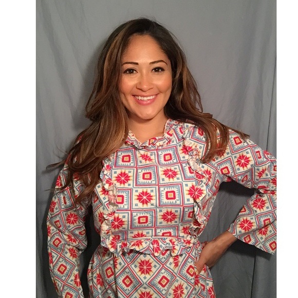 Vintage Textile Pattern Maxi Dress