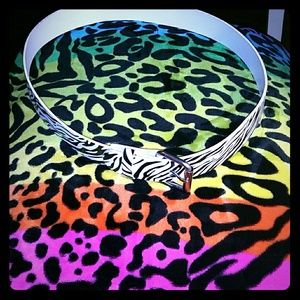 Zebra Stripe Black and White Belt !