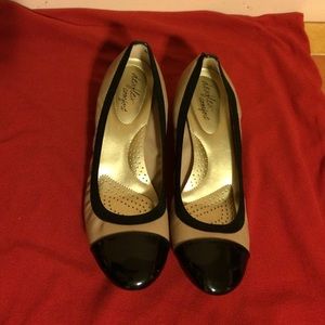 Women's dress shoes with little wedge.