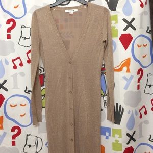 Forever21 Sheer Glitter Maxi Cardigan