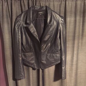 Leather blazer