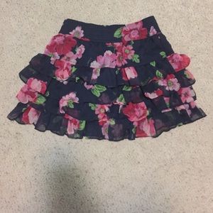 Hollister mini floral skirt