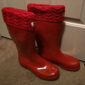 NWOT - Bright Red Rainboots