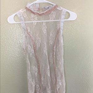 Sheer Lace Victorian Style Blouse