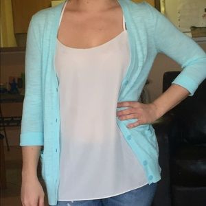 Banana Republic light blue cardigan