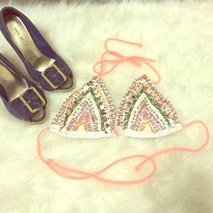 Victoria Secret beaded Swim Suit Top