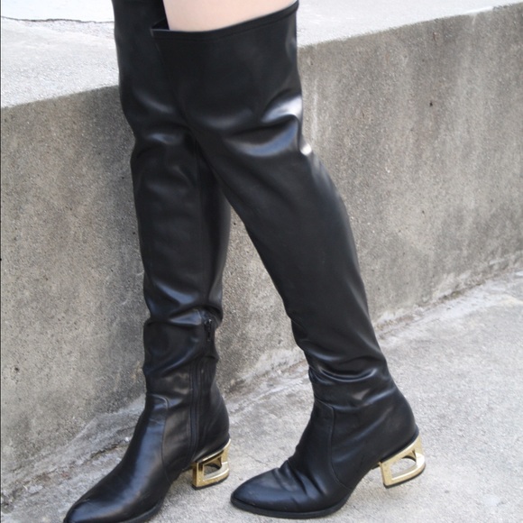 Jeffery Campbell  Basie boot; thigh high boots