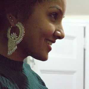 Silver over gold with pearl design earrings