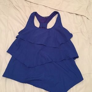 Blue dressy tank