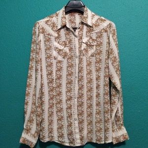 Beautiful Western, floral print,  shirt.
