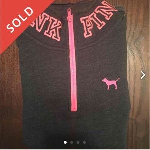 VS PINK 'S' Half Zip