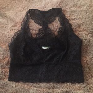 Urban Outfitters Kimchi Black Lace Bralette Medium