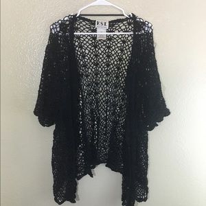 Black Vintage Knit Cardigan