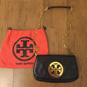 Black Tory Burch Reva Clutch AUTHENTIC